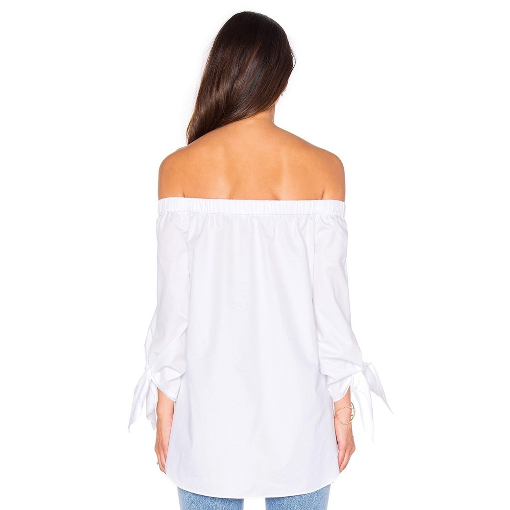 NWT Tibi Off the Shoulder Cotton Tunic in White - Picture 3 of 9